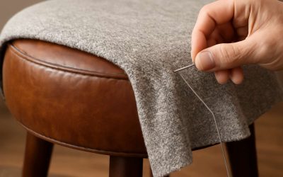Transform Your Space: Reupholster Leather Ottoman with Fabric for a Fresh, Stylish Look