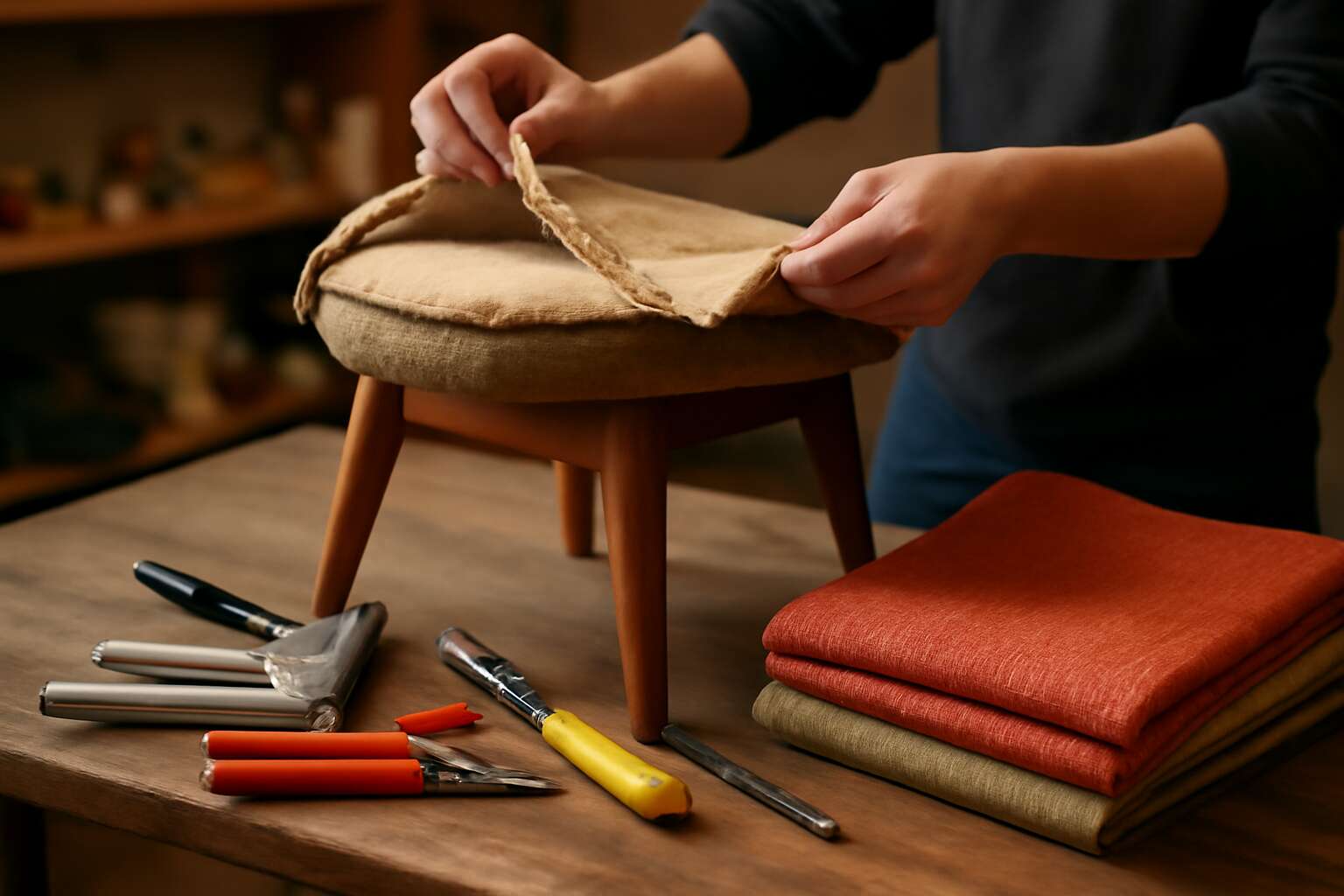 Transforming Stools Master the Art: How to Reupholster a Stool and Transform Your Space ...